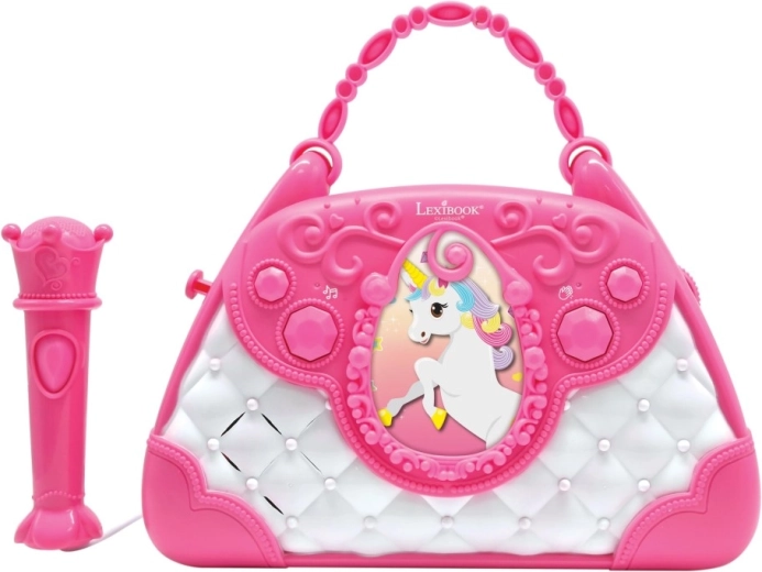 Lexibook geantă karaoke pentru copii cu microfon, Unicorn