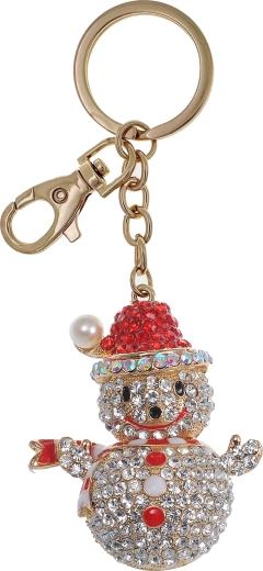 Breloc cu om de zăpadă auriu