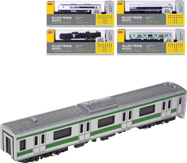 Model metalic de locomotivă pe suport cu șine 15 cm (1:87) - 1 set