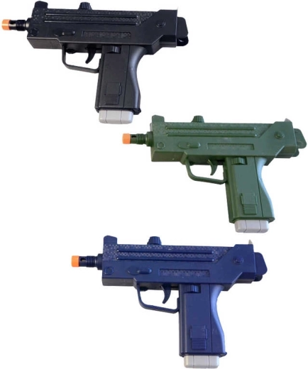 Pistol de jucărie din plastic tip revolver, cu sunet, 24 cm, pe baterii - 1 bucată