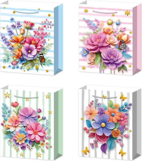 Pungă cadou S cu buchet