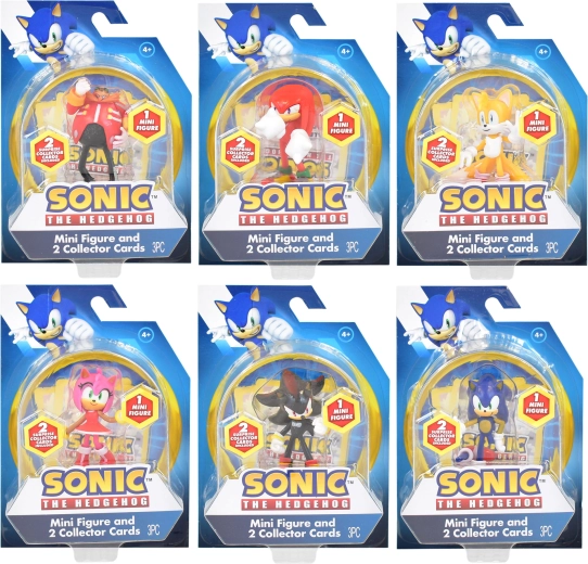 Figurină mini Sonic cu 2 carduri colecționabile