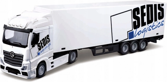 Bburago 1:43 MB Actros SEDIS Logistics cu stivuitor și accesorii