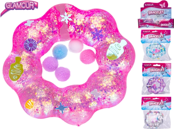 Brățară elastică Glamour cu paiete 8,5 cm