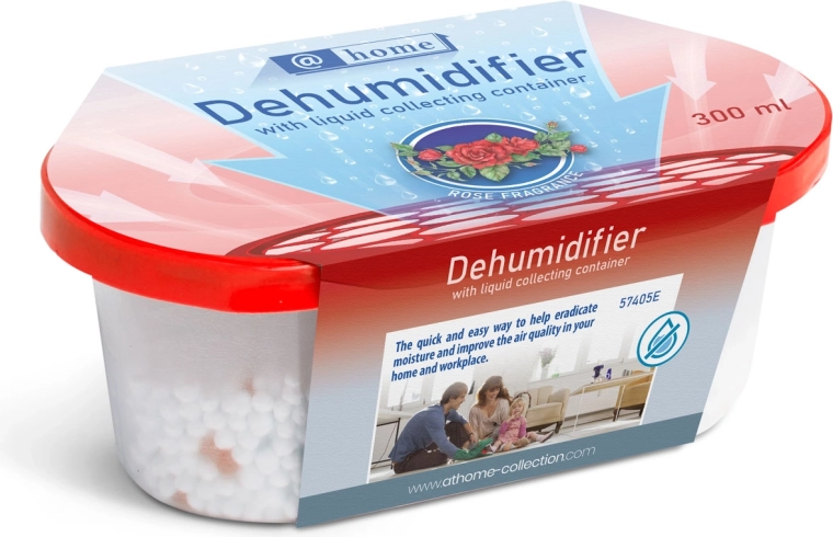 Absorbant de umiditate cu recipient pentru lichid, cu parfum de trandafir, 300 ml