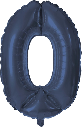 Balon din folie cifră 0, 30 cm, albastru TORO