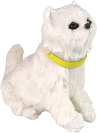 Pisicuță interactivă de pluș – miaună, mișcă capul și coada