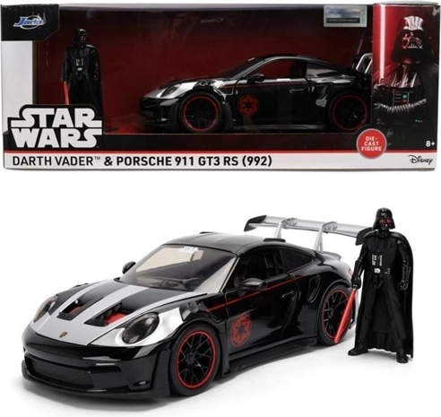 Jada Star Wars Porsche 911 GT3 RS 1:24 cu figurina lui Darth Vader - 1 bucată