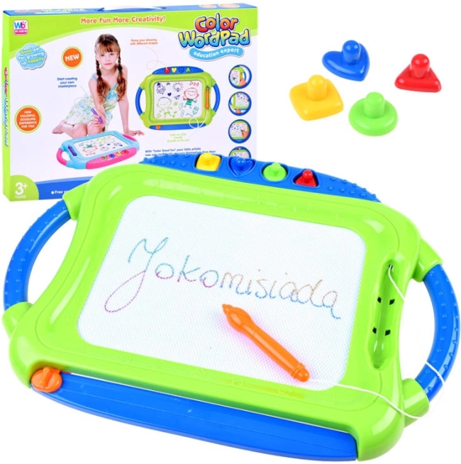 Tablă magnetică de desen colorată cu ștampile – Znikopis