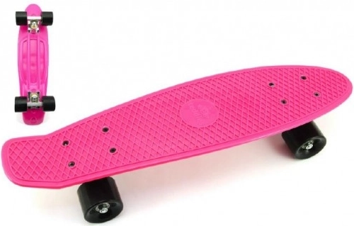 Pennyboard 60 cm cu axe metalice și capacitate de încărcare de 90 kg – Roz
