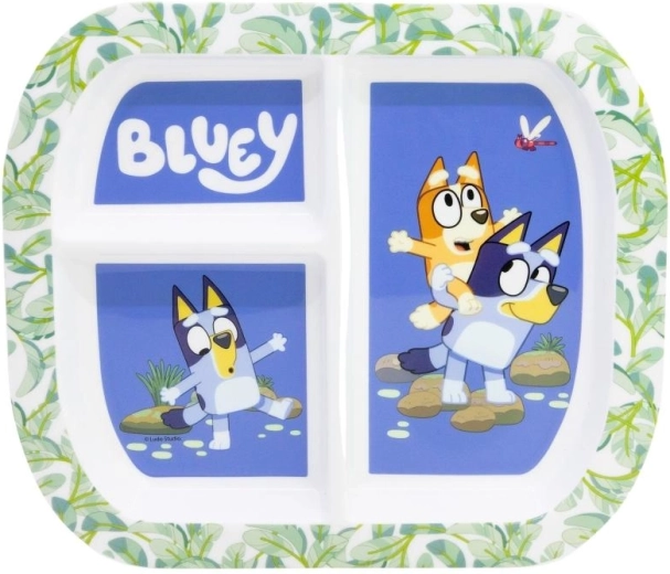 Farfurie din plastic compartimentată Bluey - 1 bucată