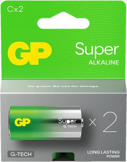 Baterii alcaline C LR14 GP Super, 2 buc.