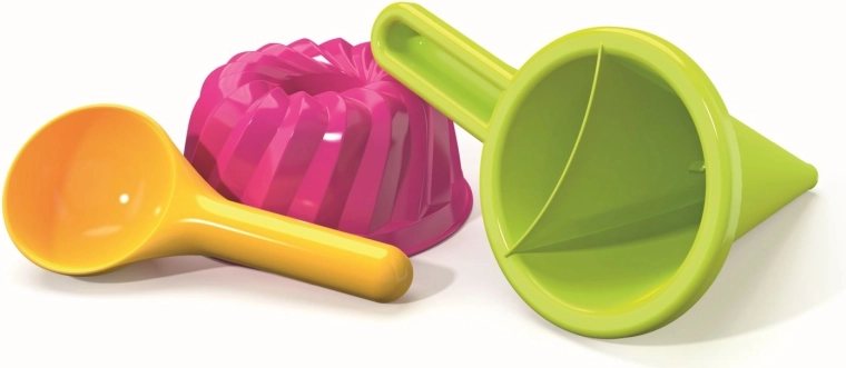 Set Androni pentru nisip cu pâlnie decorativă, 3 piese