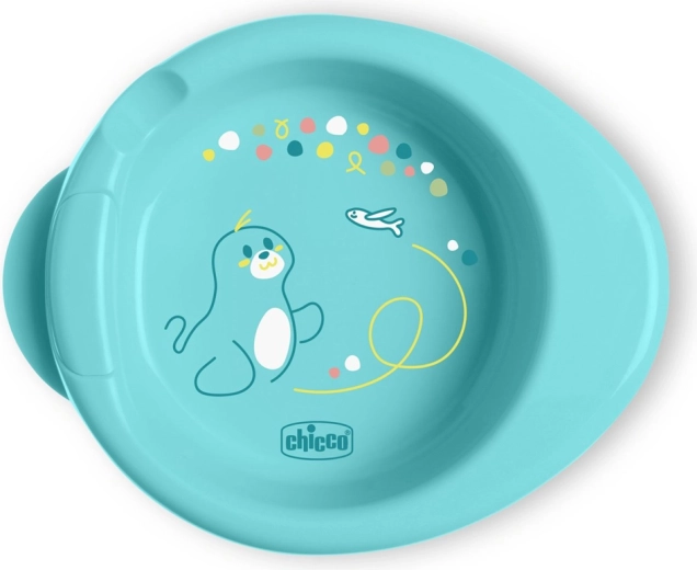 Chicco farfurie termică antiderapantă Warmy teal 6m+