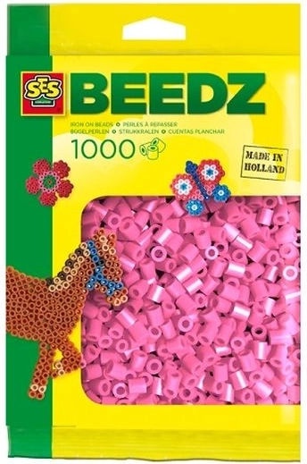Mărgele de călcat SES Creative roz, 1000 buc.
