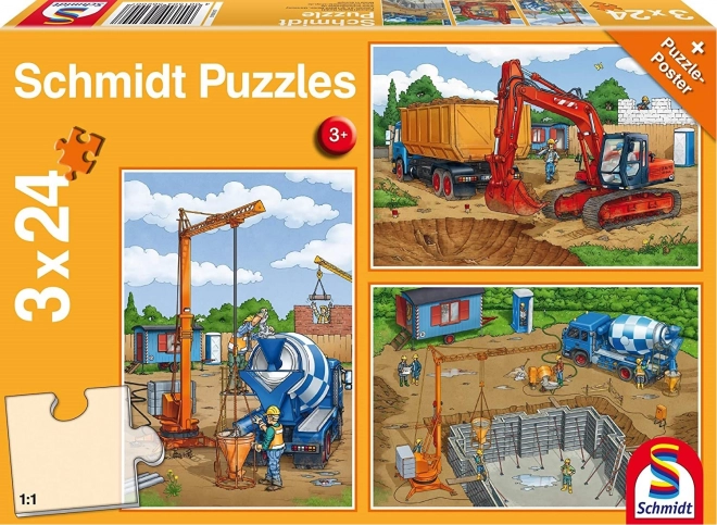 Puzzle SCHMIDT Pe șantier 3x24 piese