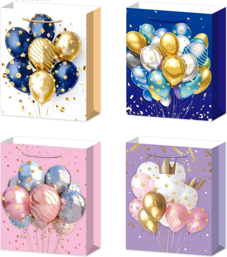 Pungă cadou M cu baloane 26 × 32 × 10 cm