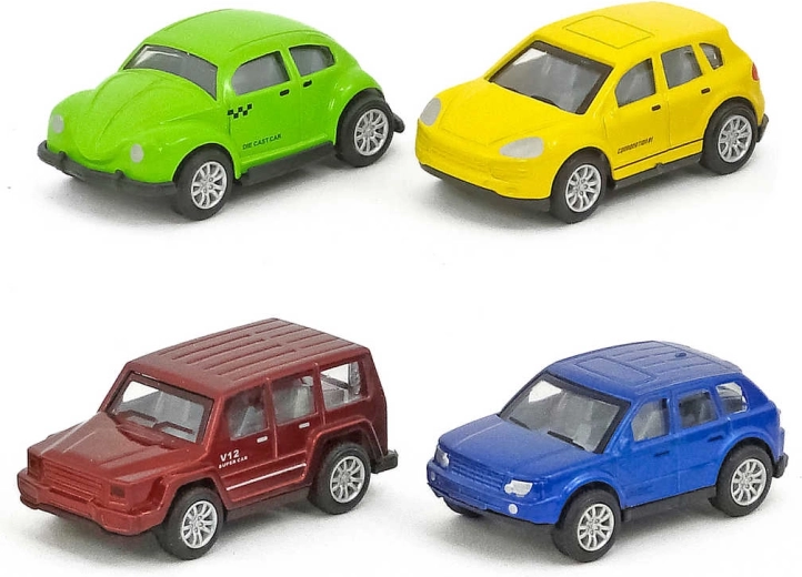 Mașinuță metalică 6,5 cm în cutie (diverse tipuri) - 1 bucată