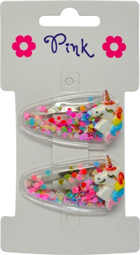 Agrafe de păr cu unicorn, 2 buc.