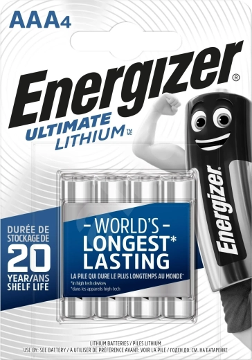 Baterii litiu AAA ENERGIZER Ultimate Lithium 1,5 V – 4 buc