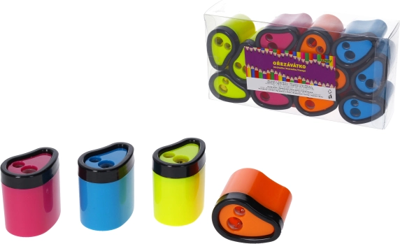 Ascuțitoare pentru două creioane cu rezervor