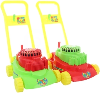 Mașină de tuns iarbă pentru copii cu mâner rabatabil – mix de culori