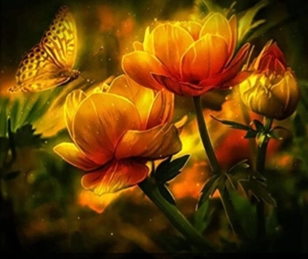 Norimpex pictură pe numere Flori 40 × 50 cm