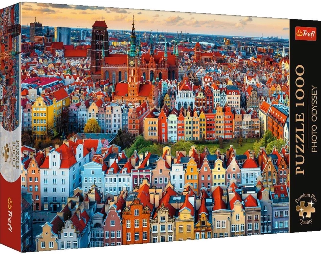 Puzzle TREFL Premium Plus Photo Odyssey – vedere asupra Gdańsk, Polonia, 1000 piese
