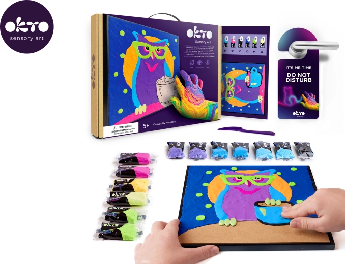 Sistem pictură pe pânză cu bufniță OKTO