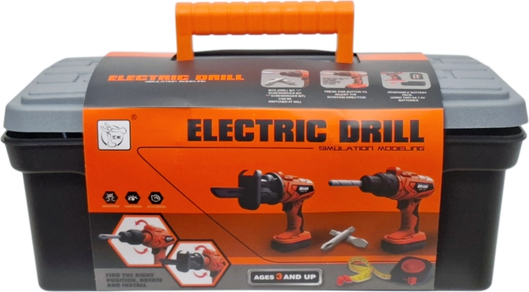 Bormașină electrică pentru copii în trusă