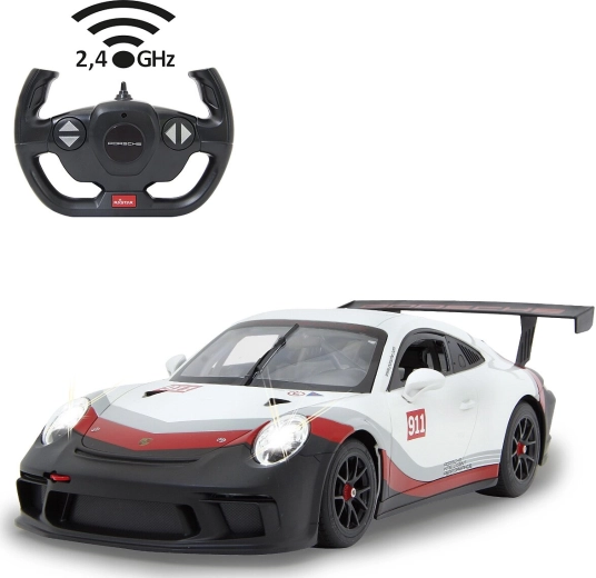 Jamara Porsche 911 GT3 Cup mașină RC cu telecomandă 1:14 albă 2,4 GHz