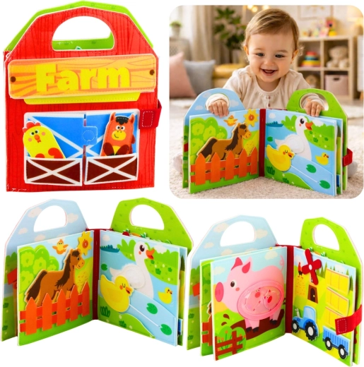 Carte senzorială din fetru – fermă și animale domestice 3D