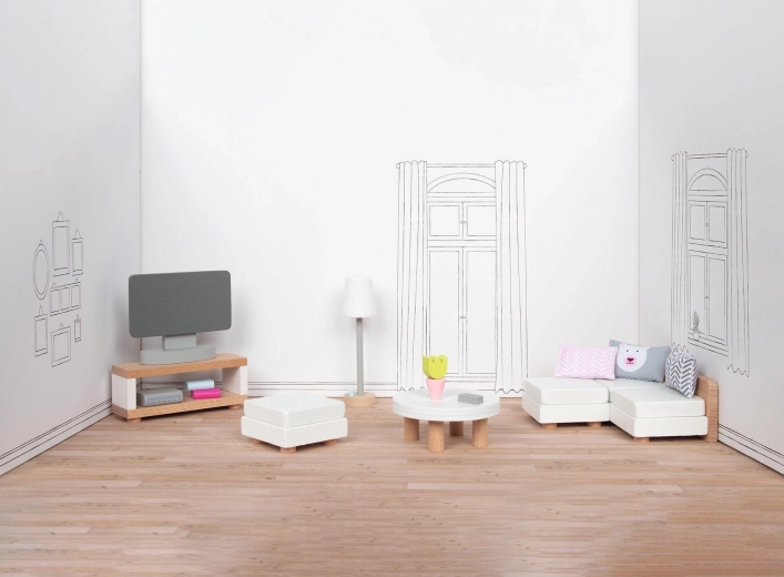 Mobilier Goki pentru casă de păpuși – living