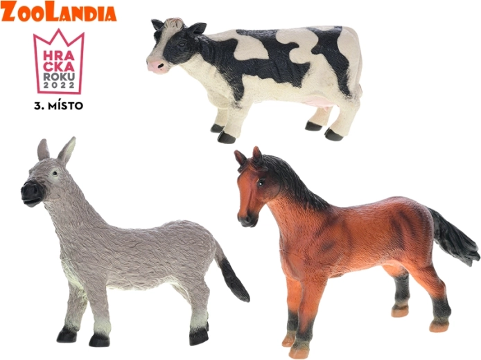 Zoolandia animale de fermă 21–24 cm – vacă, cal și măgar