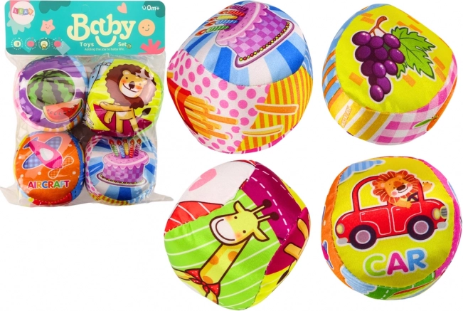 Bile moi colorate educative zornăitoare 4 buc. Set