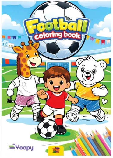 Carte de colorat cu fotbal A4