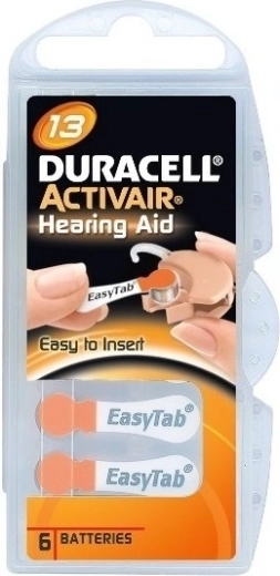 Baterii pentru aparate auditive Duracell Activair 13, 6 buc