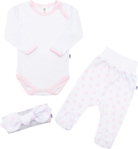 Set de bebeluș din bumbac New Baby Lili, 3 piese