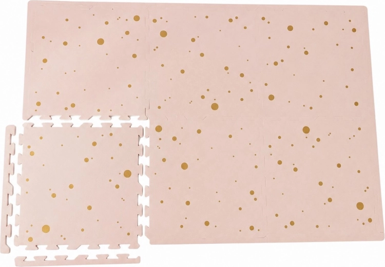 NIDO NIDO saltea de joacă din spumă Pink and Gold Confetti