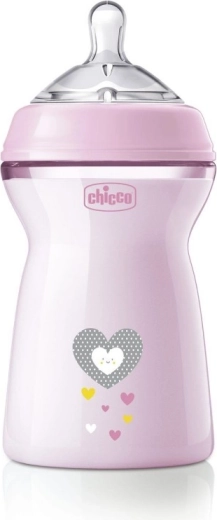 Biberon anti-colici Chicco Natural Feeling 330 ml pentru fete 6m+