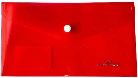 Mape pentru documente cu capsă DL transparente roșii CONCORDE