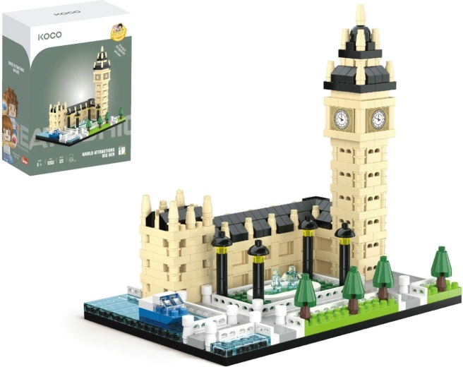 Mini set de construcție KOCO Big Ben, 523 de piese și 2 figurine