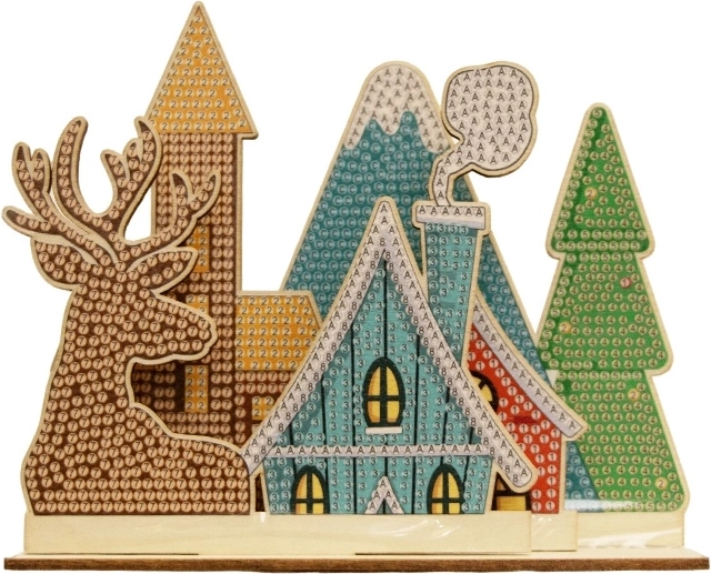 2Kids Toys pictură cu diamante cu suport – satul renilor