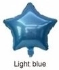 Balon folie stea albastru deschis 45 cm