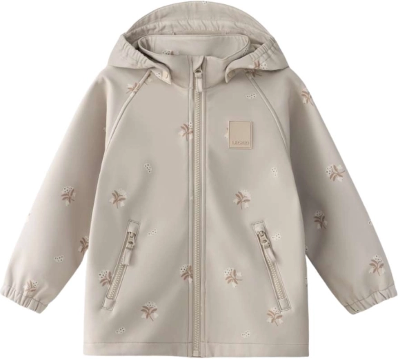 Geacă softshell Leokid Lake Silver Cloud Flower, mărimea 86