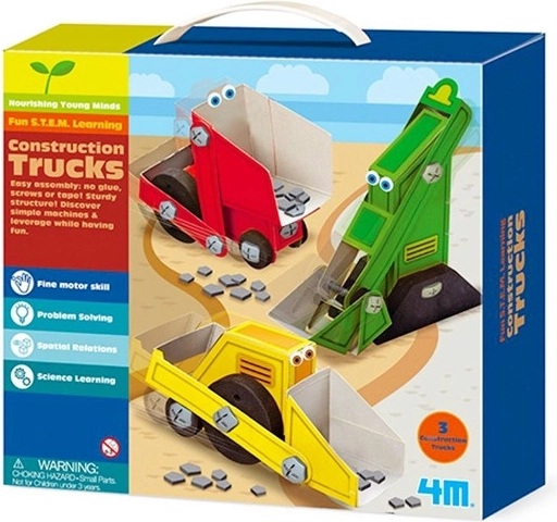 Set de construcție camioane pentru copii 4+