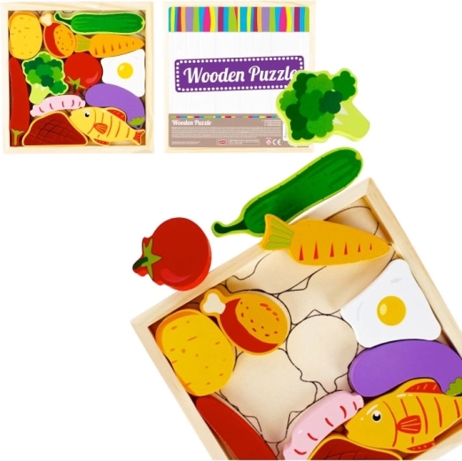 Puzzle din lemn cu piese de încastrat Bucătărie
