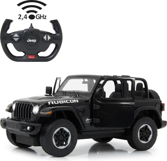 Jamara Jeep Wrangler JL mașină RC 1:14 neagră 2,4 GHz cu uși care se deschid