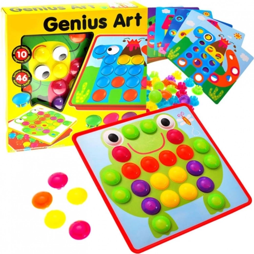 Mozaic creativ cu pini colorați pentru copii