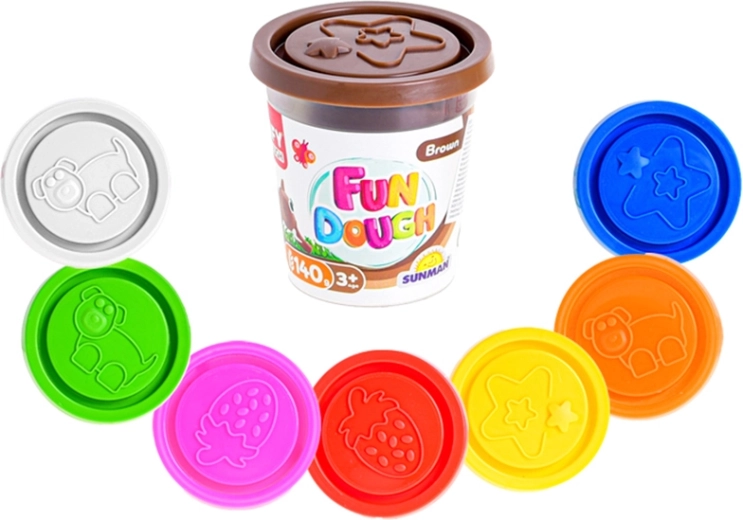 Pastă de modelat în pahar 140 g – set 8 culori